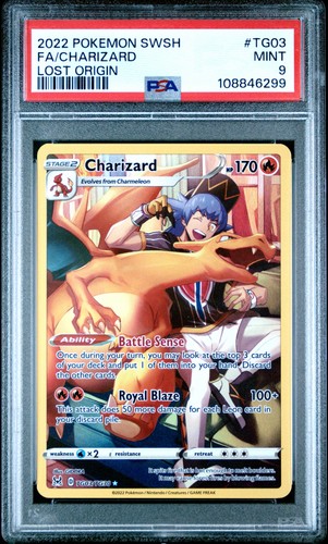 CHARIZARD TG03/TG30 PSA 9 LOST ORIGIN POKEMON