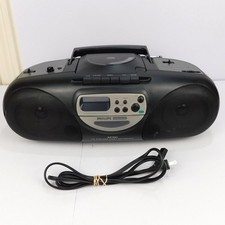 Philips Magnavox AZ1002 Portable Stereo Boombox CD Cassette Radio Tested Working
