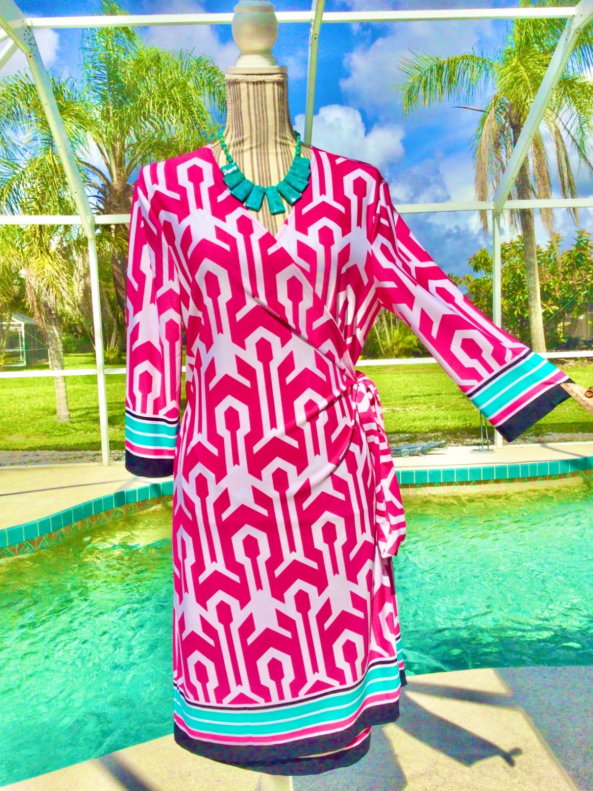 ROZ ALI Bright Multi-Colored  DRAMATIC Design/ Be… - image 19