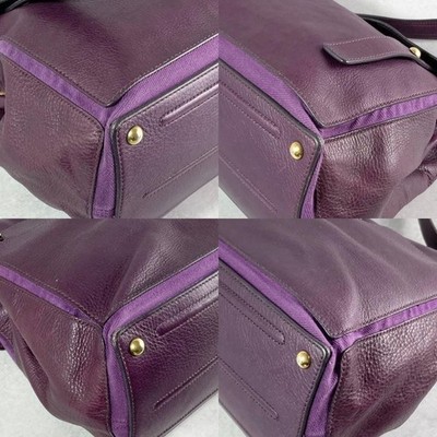 【Yves Saint Laurent Muse ムラサキ ハンドバッグ】 YVES SAINT LAURENT Muse Two Leather Handbag Shoulder Bag Purple | eBay