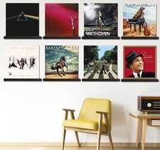 Record Shelves Set of 8 Vinyl Record Shelf Wall Mount for LP Album Storage ...