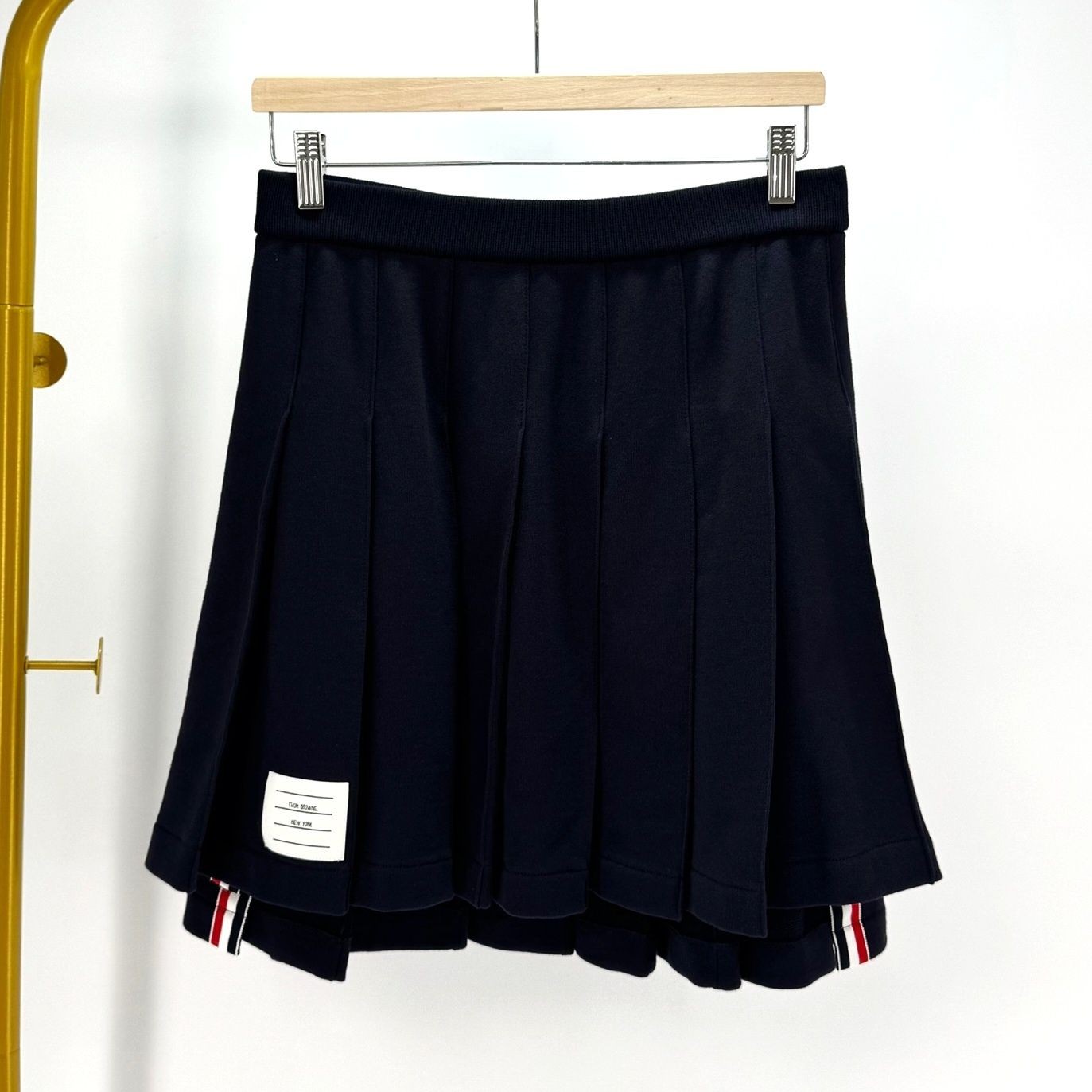 Thom Browne Three-Stripes Loopback Pleated Skirt … - image 2
