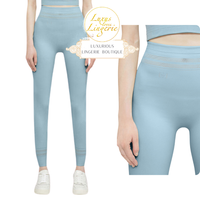 Net Lines Leggings By Wolford M Sky Hellblau Elastische Hose Netz Design