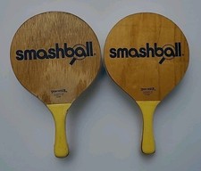 VTG 16" Smashball Wood Paddles by Sport  Design Lot Of 2 Made in Taiwan