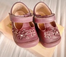 Start Rite Baby Girls Shoes Size 2 1/2 H Burgundy Very Good Condition