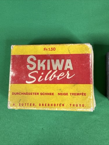 Vintage SKIWA Silver Ski Snowboard Wax - Picture 2 of 7