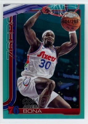 2025-26 Topps Chrome Teal Refractor 4/299 Adem Bona #183 1s2h