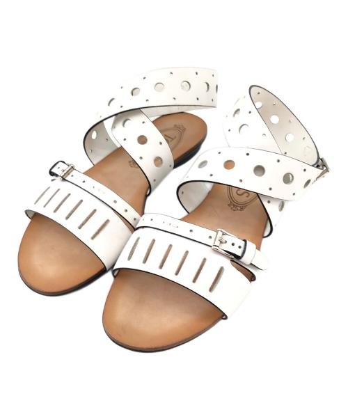 TODS Ivory Leather Sandals Women Luxury Comfort Slide
