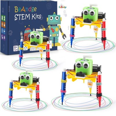 Bulk STEM Craft Kits for 8-12: 4-Pack Doodling Robot Building Kits, Classroom...