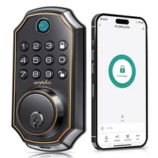 Keyless Entry Door Lock D280, 5 in 1 Smart Fingerprint Door Lock, Keypad Dead...