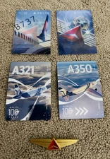 100 Years Delta Airline-Pilot Trading Cards  And A320,B737 Holograms