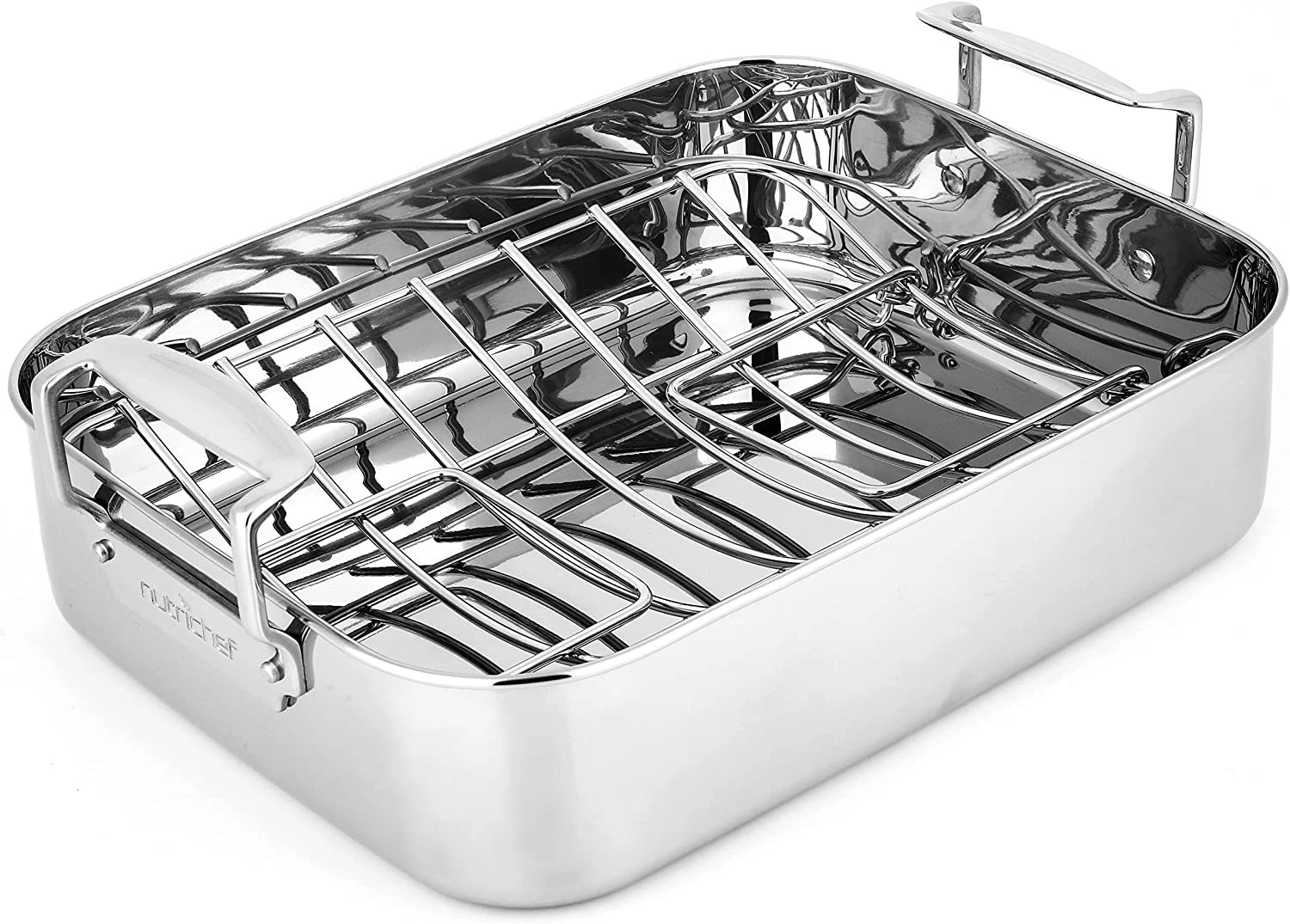 Nutrichef NCTURKSS78 14" Roaster With Polished Rack