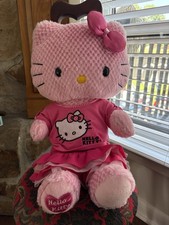 Build A Bear Pink Waffle Hello Kitty Original Bow with Pink HK Shirt and Skirt