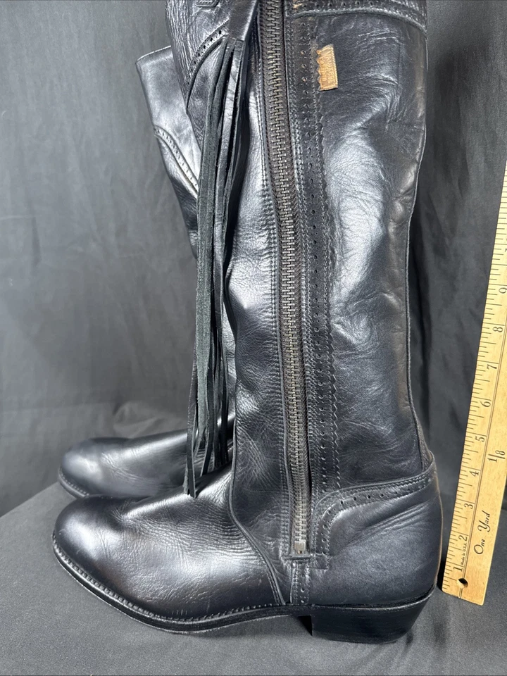 ✨Botas de montar Valverde Kate de cuero con borla larga para mujer talla 44 negras✨ Foto 4 de 4