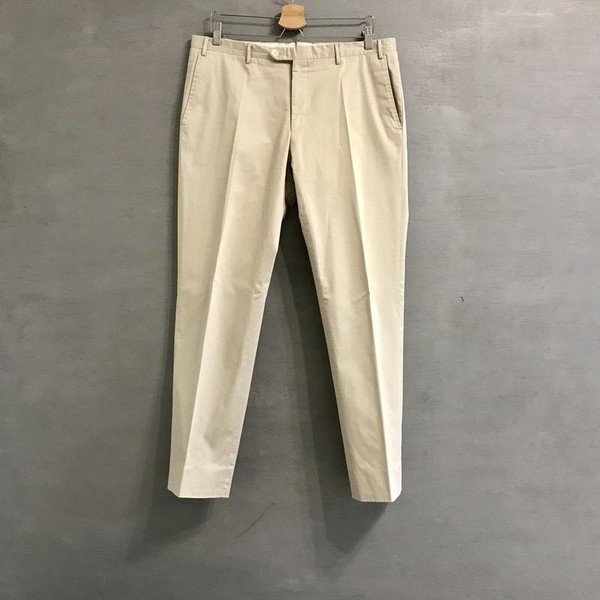 Men Corneliani Trousers Beige Cotton 36 / XL / 50