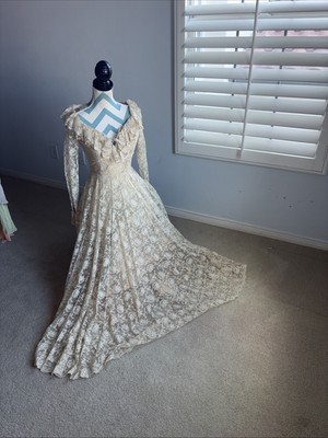 Vintage 70s Antique 1800s Style Wedding Dress Custom Handmade Ivory Lace S | eBay Vintage 70s Antique 1800s Style Wedding Dress Custom Handmade Ivory Lace S | eBay