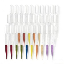 50 PCS Plastic Disposable Transfer Pipettes,3ML Calibrated Graduated Eye Drop...