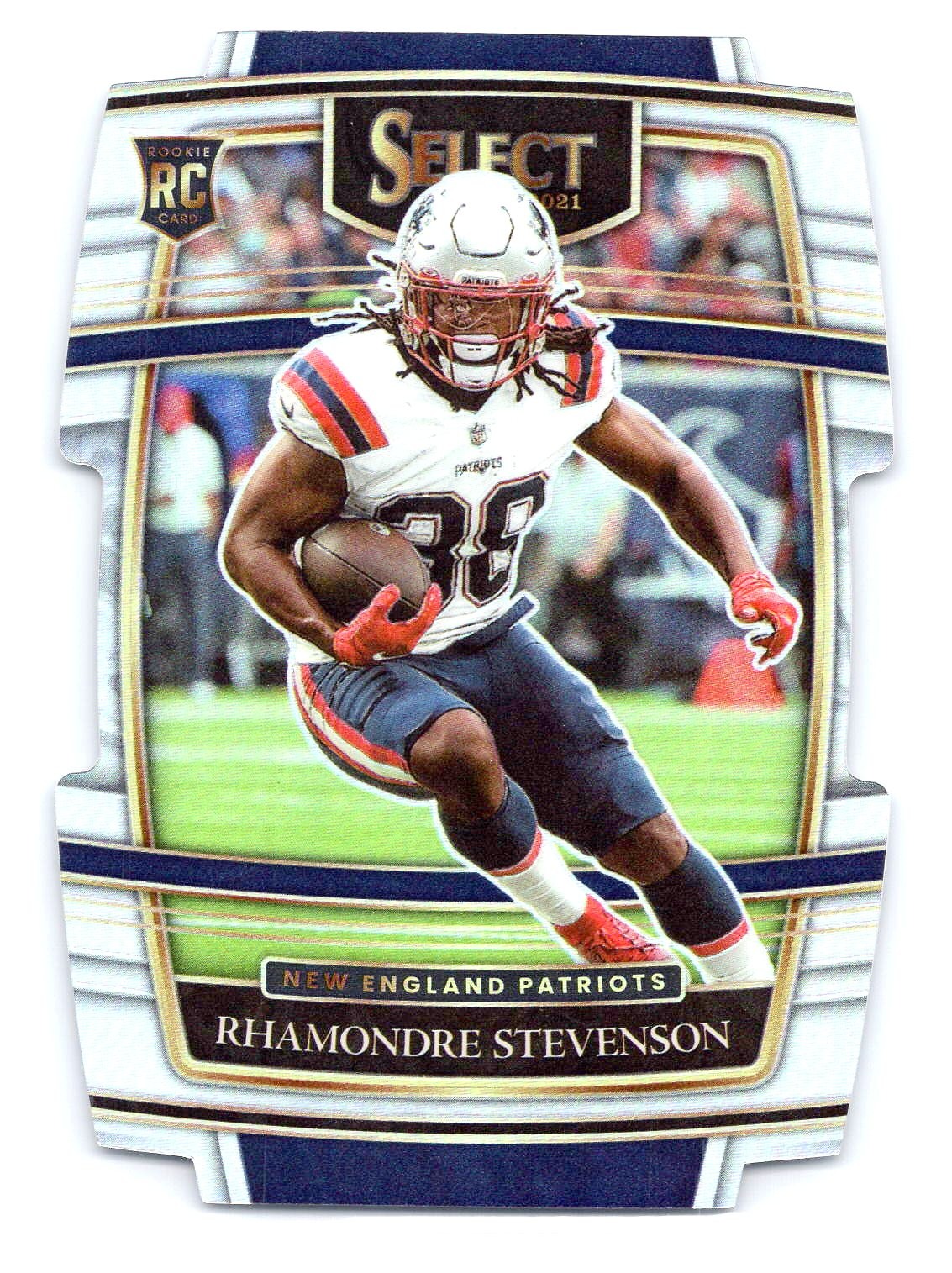 Rhamondre Stevenson 2021 Panini Select #75 Silver Prizm Die Cut RC Rookie