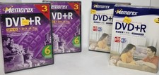 Qty. 4 Memorex DVD-R 3PK's Blank Recordable Discs w/Cases 4 Sealed Packs-3 Discs