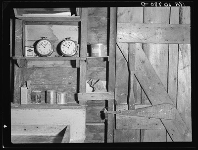 Forest County Wisconsin 1937 Lumber Camp Mess Hall Door Latch Clock Shelf