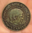 VINTAGE 1980 Vote Reagan Carter 'The President Picker' Coin Token — photo 2