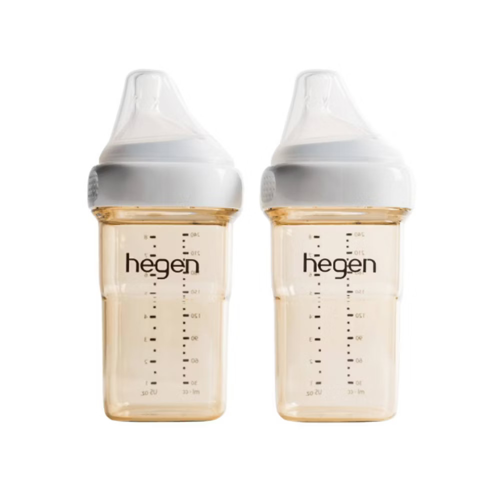 Hegen Anti-Colic Feeding Bottle - Amber - 8oz/2pk