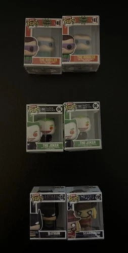 funko pop! bitty pops- batman- joker- scarecrow- and riddler [dc universe]