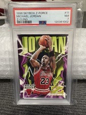 1996-97 Skybox Z Force Michael Jordan #11 Z-Cling PSA 7 Bulls HOF GOAT Sticker
