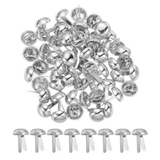 80Pcs Brads Paper Fasteners, 18x24 mm Metal Round Head Split Pins, Silver Tone