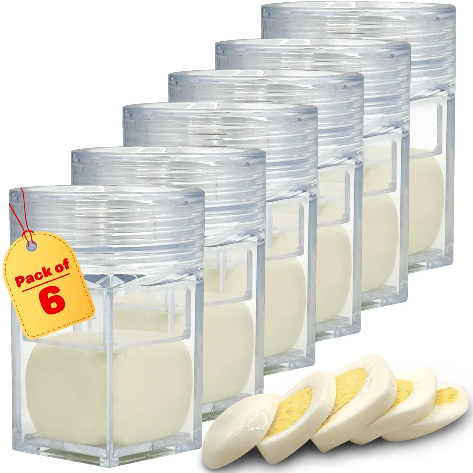 Square Egg Mold - Hard Boiled Egg Maker - 6 Pack - Transparent Silicone Kitchen
Opens in a new windo