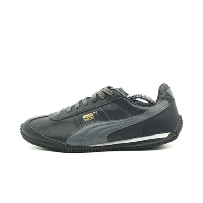 PUMA Damen Speeder Sportschuh Schwarz/Grau Leder Profilsohle Sneaker EU 40.5