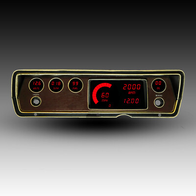 1970-1976 Dodge Duster/Dart (White LED's) Digital Gauge Panel