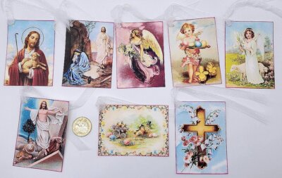 8-Easter-Vintage-Religious-Junk Journal-Ephemera-Linen Cardstock-Gift-Hang-Tags