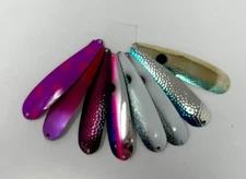 * REEF RUNNER *  STAMPED SPOON COLOR SAMPLES ' 4.75" LOT OF 8 '