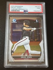 2023 Bowman Chrome 1st Druw Jones PSA 9 MINT 1st Prospect #BCP-25 Diamondbacks