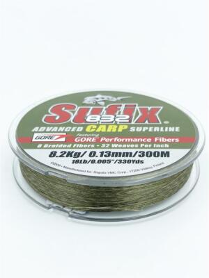 Sufix 832 Advanced Superline 0,13mm 8,2Kg 300m GORE Geflochtene Schnur