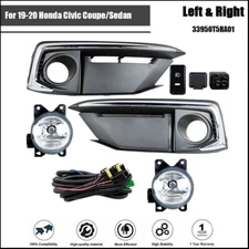 For 2019-2020 Honda Civic Coupe/Sedan Front Bumper Fog Light Lamp Cover Set