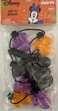 Disney Claire s Halloween Minnie Mouse Light Up Necklace Orange Black Purple