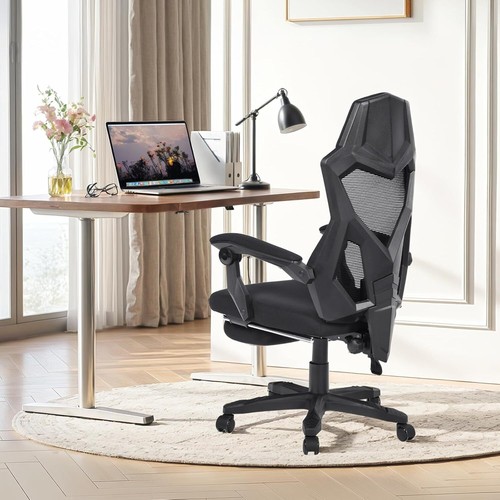 HOOBRO Ergonomischer Bürostuhl Büro Computer Schreibtischstuhl mit Fußstütze - Bild 4 von 9