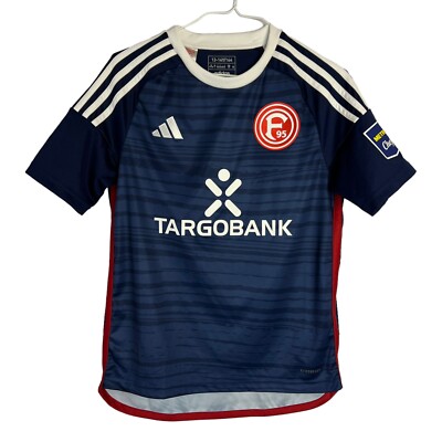Adidas Fortuna Düsseldorf 2023-24 3rd Jersey Youth Large 13-14 Blue Soccer Shirt