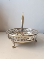 Antique Silver Plated Epns. Dish/cake Basket, Fruit Bowl, d-17cm, h- 6cm