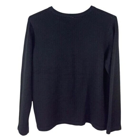 Navidad Suéter Mujer XXL Bordado Imitación Joyas Botones Cuadrado Clásico Foto 3 de 4