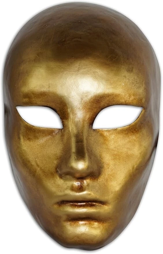 Venetian Full Face Mask Volto Metallo for Men and Women