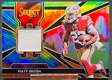 2018 PANINI SELECT JERSEY MATT BREIDA 49ERS SERIAL #ED 16/25