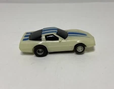 Tyco Chevy Corvette Nite Glow Blue Stripes Running Chassis