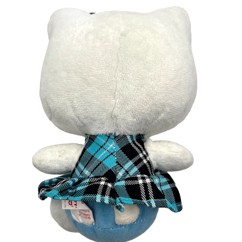 Sanrio Hello Kitty Plush Lot of 3 Blue Plaid Dress 7" Bumble Bee 4" Red 5" - Image 3 of 4