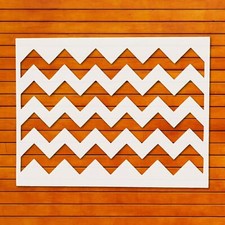 Reusable Plastic Chevron Pattern Stencil Template Reusable for Wall Art, DIY Cra