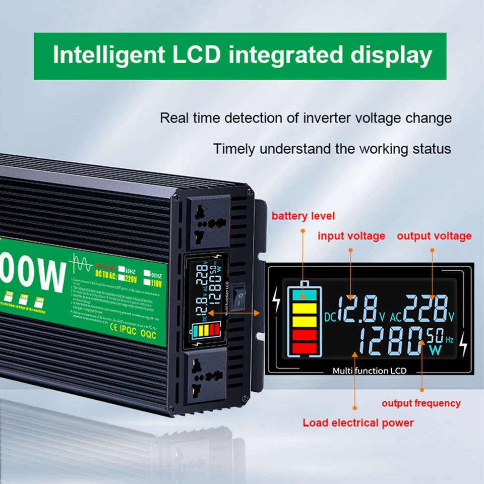 Power Inverter 6000W Modified Sine Wave DC 24V/48V/60V to AC 220V Inverter Van - Image 2 of 4