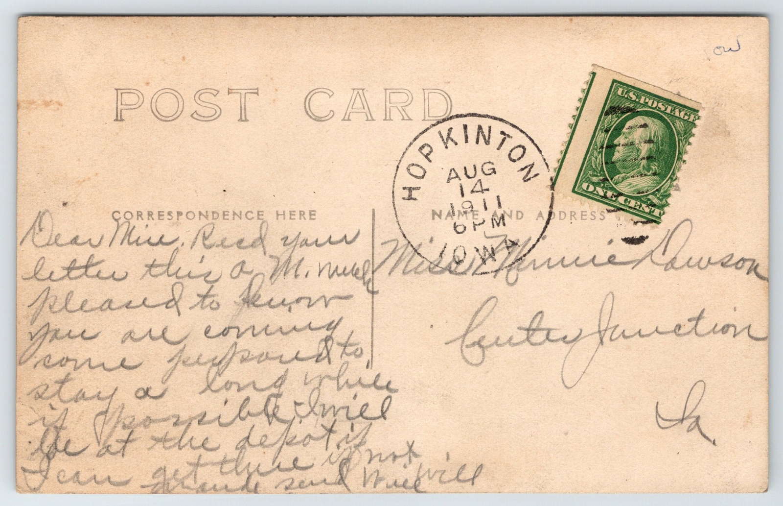 Hopkinton IowaLenox College Campus Buildings in Spring Semester 1911