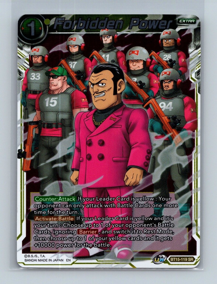 Dragonball Super CCG Forbidden Power BT15-119 SR ALT Foil Saiyan